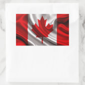 Canadese vlag stof rechthoekige sticker (Tas)