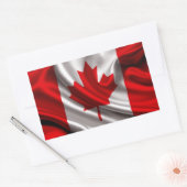 Canadese vlag stof rechthoekige sticker (Envelop)
