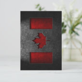 Canadese vlag Stone Texture Bedankkaart (Staand voorkant)