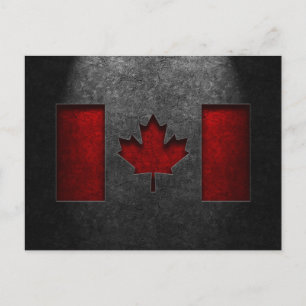 Canadese vlag Stone Texture Briefkaart