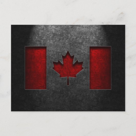 Canadese vlag Stone Texture Briefkaart (Voorkant)