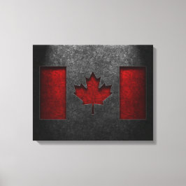 Canadese vlag Stone Texture Canvas Afdruk