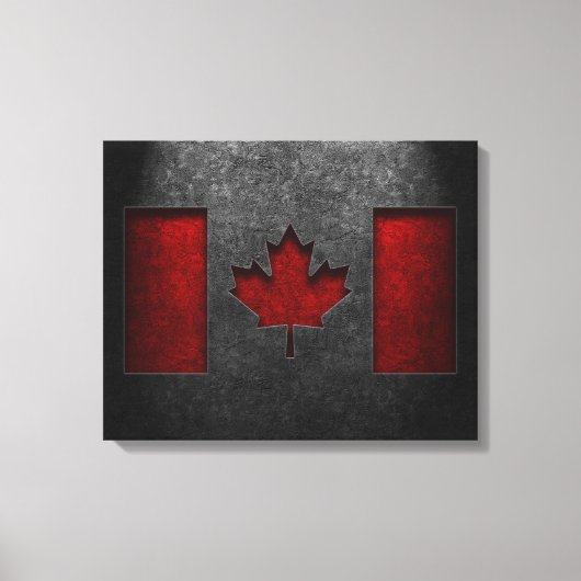 Canadese vlag Stone Texture Canvas Afdruk (Voorkant)