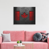 Canadese vlag Stone Texture Canvas Afdruk (Insitu (Woonkamer))