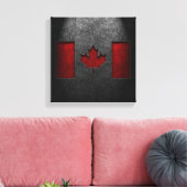 Canadese vlag Stone Texture Canvas Afdruk (Insitu (Woonkamer))