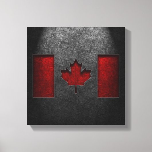 Canadese vlag Stone Texture Canvas Afdruk (Voorkant)