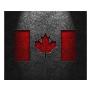 Canadese vlag Stone Texture Foto Afdruk