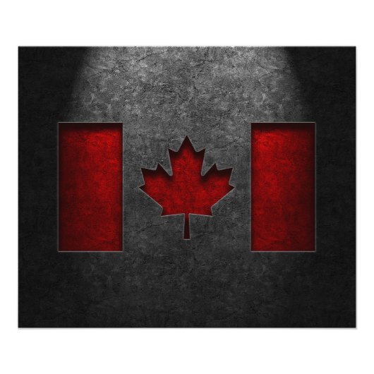 Canadese vlag Stone Texture Foto Afdruk (Voorkant)