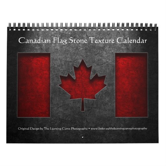 Canadese vlag Stone Texture Kalender (Hoes)