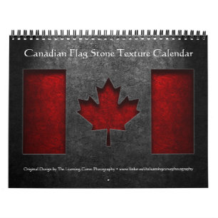 Canadese vlag Stone Texture Kalender