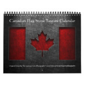 Canadese vlag Stone Texture Kalender (Hoes)