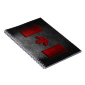 Canadese vlag Stone Texture Notitieboek (Rechterzijde)