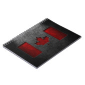 Canadese vlag Stone Texture Notitieboek (Linkerzijde)