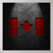 Canadese vlag Stone Texture Poster (Voorkant)