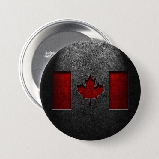 Canadese vlag Stone Texture Ronde Button 7,6 Cm (Voorkant /achterkant)