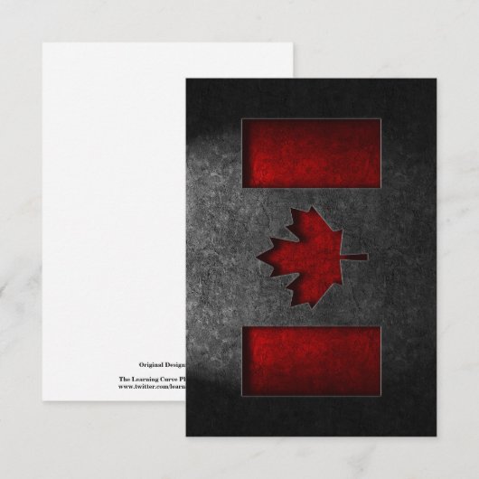 Canadese vlag Stone Texture Save The Date (Voorkant / Achterkant)