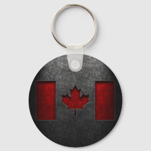 Canadese vlag Stone Texture Sleutelhanger