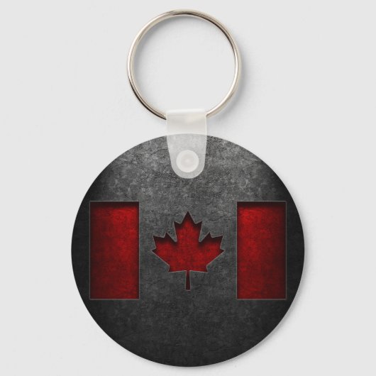 Canadese vlag Stone Texture Sleutelhanger (Voorkant)