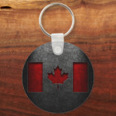 Canadese vlag Stone Texture Sleutelhanger (Voorkant)