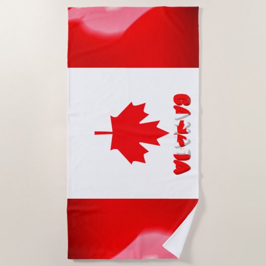 Canadese vlag strandlaken (Voorkant)