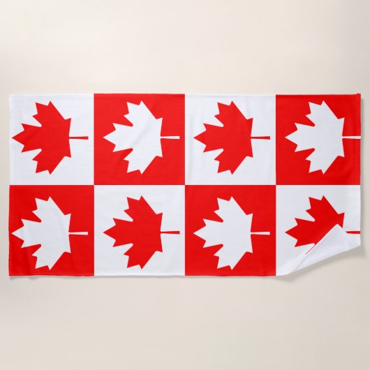 Canadese vlag strandlaken (Voorkant)