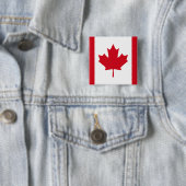 Canadese vlag T-shirts en kleding Vierkante Button 5,1 Cm (In situ)