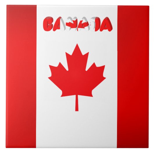 Canadese vlag tegeltje (Voorkant)