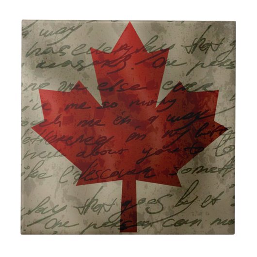 Canadese vlag tegeltje (Voorkant)