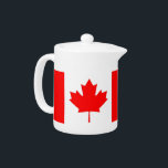 Canadese vlag theepot<br><div class="desc">Voeg een vleugje Canadese charme toe aan je theetijd met onze exclusieve theepot met de vlag van Canada! Deze theepot is vervaardigd met nauwgezette aandacht voor detail en is meer dan alleen een functioneel keukenitem; het is een viering van het Canadese erfgoed en de nationale trots. Het gedurfde ontwerp toont...</div>