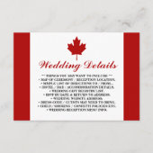 Canadese vlag trouwgegevens informatiekaartje (Voorkant)