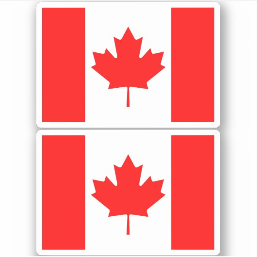 Canadese vlag - twee sticker (Voorkant)