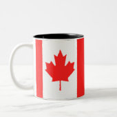 Canadese vlag tweekleurige koffiemok (Links)