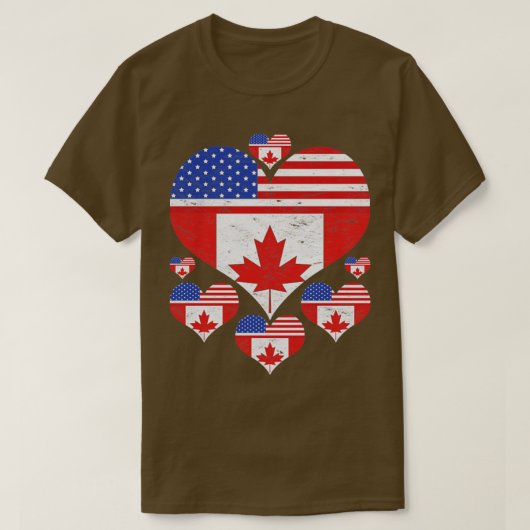 Canadese vlag U T-shirt (Design voorkant)