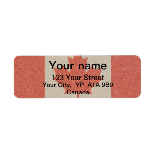 Canadese vlag — Uniek Fun Canada Shipping Etiket