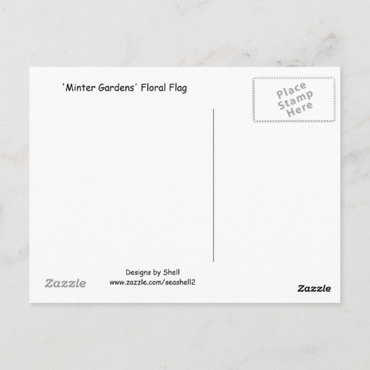 Canadese vlag van bloemen briefkaart (Achterkant)