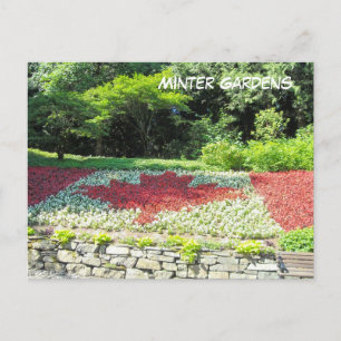 Canadese vlag van bloemen briefkaart