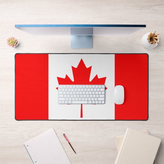 Canadese vlag van Canada aangepaste XL muismat Bureaumat (Kantoor 1)