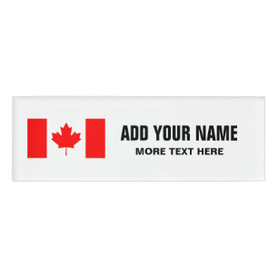 Canadese vlag van Canada gepersonaliseerde Naambadge