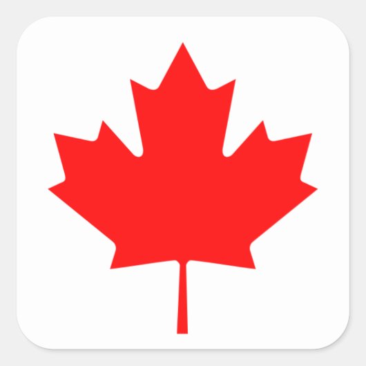 Canadese vlag van Canada Maple Leaf Vierkante Sticker (Voorkant)