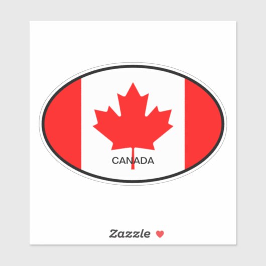 Canadese vlag van Canada ovale vinyl auto sticker (Vel)