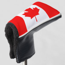 Canadese vlag van Canada Red Maple Leaf Golfer
