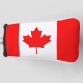 Canadese vlag van Canada Red Maple Leaf Golfer Golfheadcover (Voorkant)