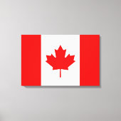 Canadese vlag van Canada Red Maple Leaf l'Unifolié Canvas Afdruk (Voorkant)