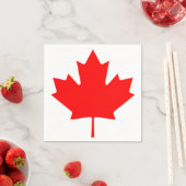 Canadese vlag van Canada Red Maple Leaf Napkins Servet (Insitu)