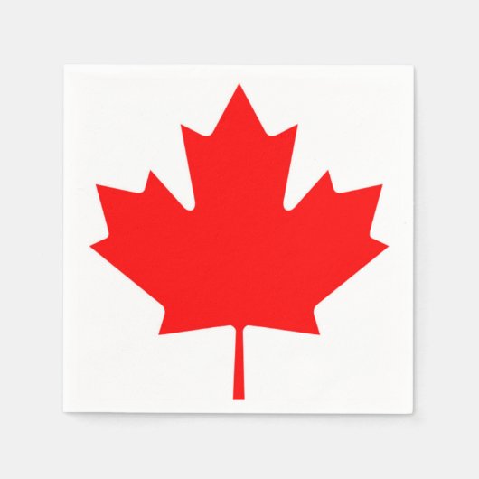 Canadese vlag van Canada Red Maple Leaf Napkins Servet (Voorkant)