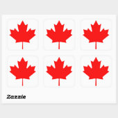 Canadese vlag van Canadese Stickers met rode makre (Vel)