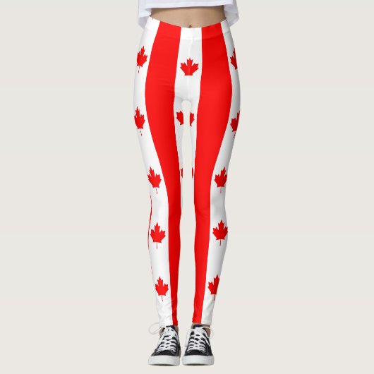 Canadese vlag van de Canadese Leggings van rode Ma (Voorkant)