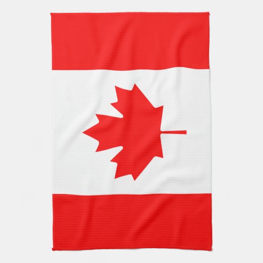Canadese vlag van de Canadese Rode Maple Leaf Kitc Theedoek (Verticaal)