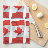Canadese vlag van een Canadese aple Leaf Patriotic Theedoek (Quarter Fold)