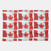 Canadese vlag van een Canadese aple Leaf Patriotic Theedoek (Horizontaal)